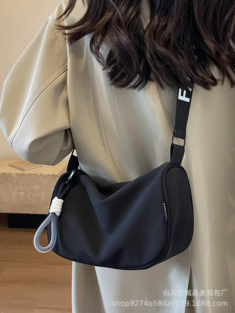 Women Crossbody Bag Black Nylon 2026 Fashion - Image 5