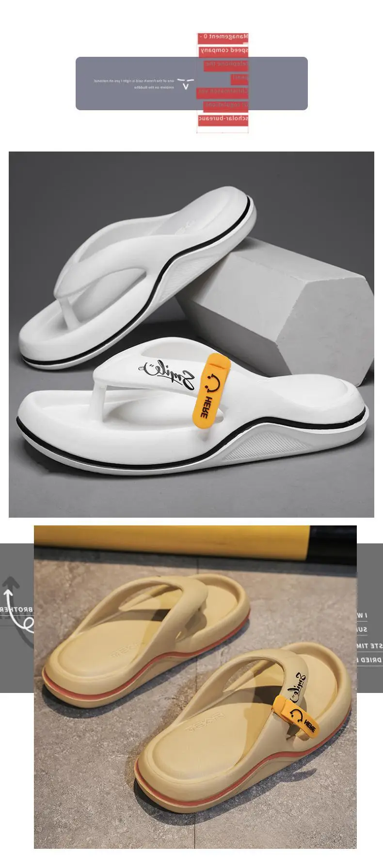 Fujian big manufacturers cross-border flip-flops summer casual shit feeling men's slippers outdoor fashion beach sandals light — feature 5