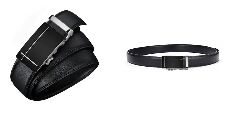 Men's Light Blue Genuine Leather Belt with Automatic Buckle β feature 13