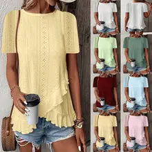 2023 Printed V Neck Long Sleeve Women's Shirt — feature 1
