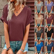 2023 Printed V Neck Long Sleeve Women's Shirt — feature 21