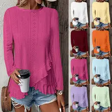 2023 Printed V Neck Long Sleeve Women's Shirt — feature 25