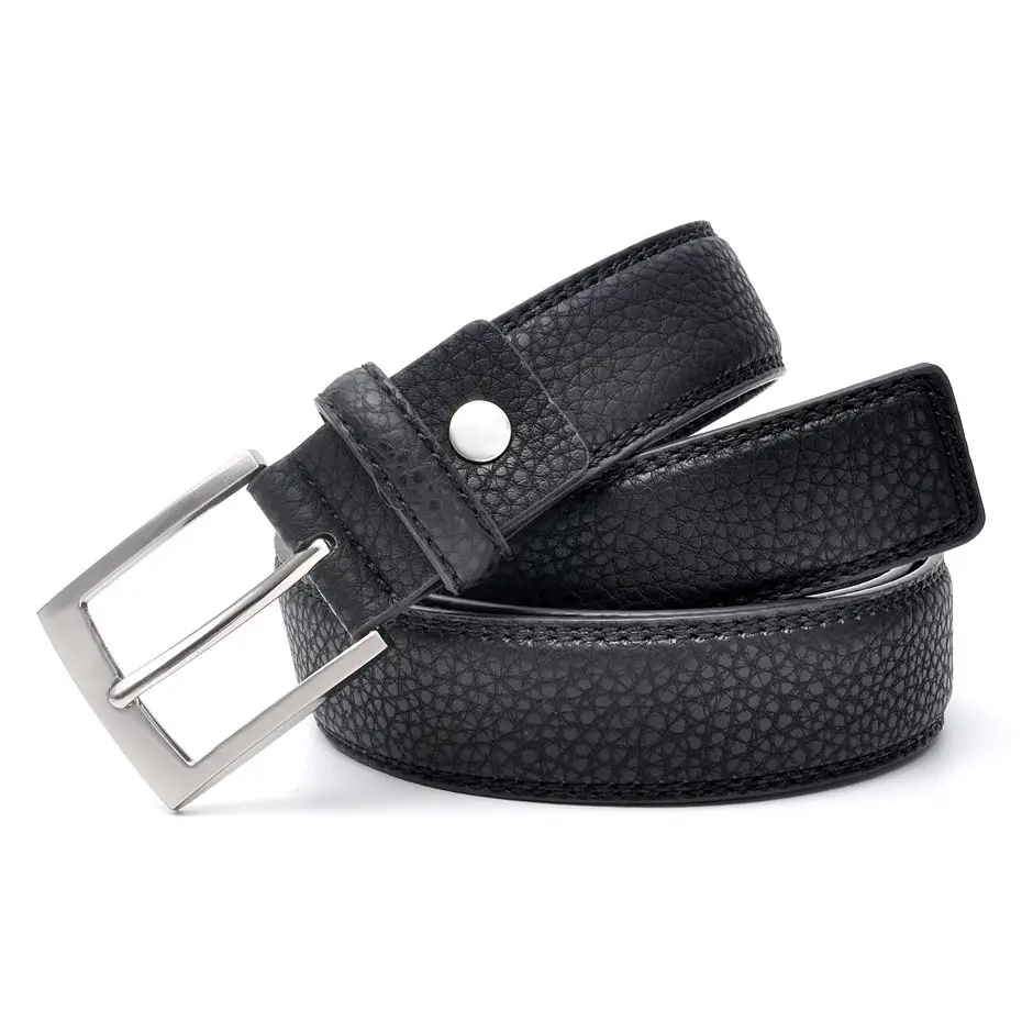 Men's Belt Lychee Pattern Pu Zinc Buckle 2026 - Image 8
