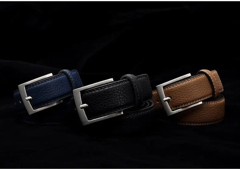 Men's Belt Lychee Pattern Pu Zinc Buckle 2026 β feature 2