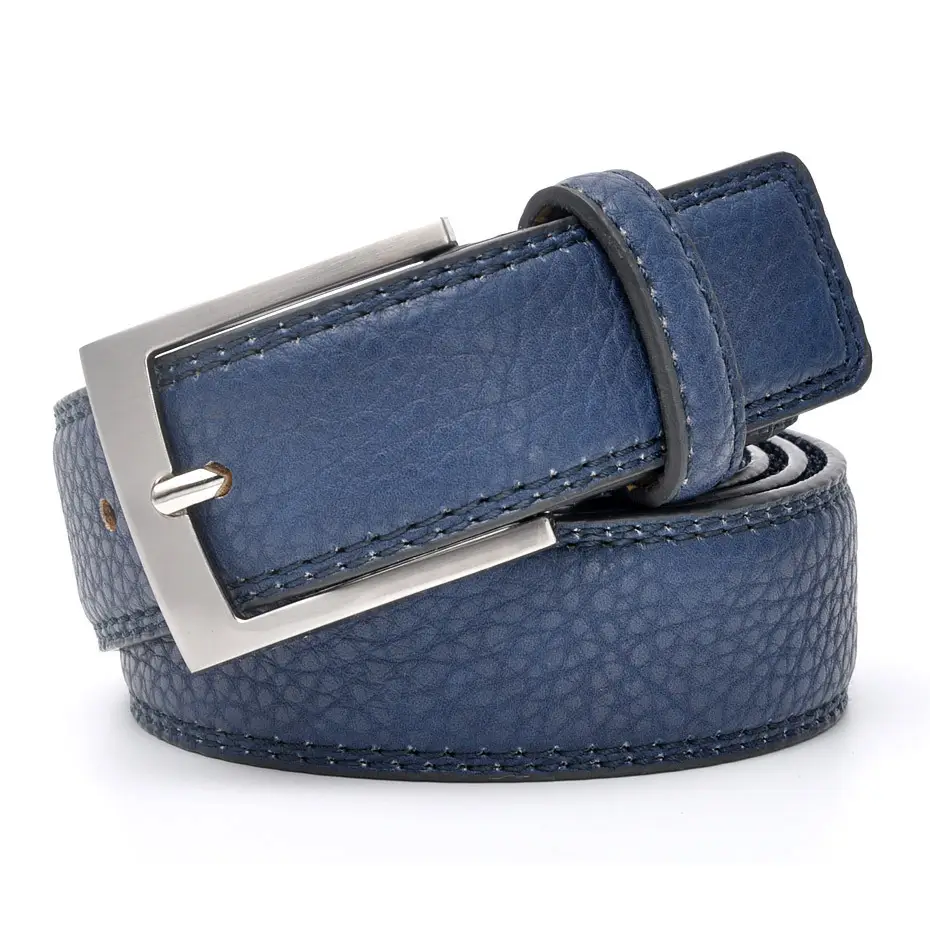 Men's Belt Lychee Pattern Pu Zinc Buckle 2026 - Image 2