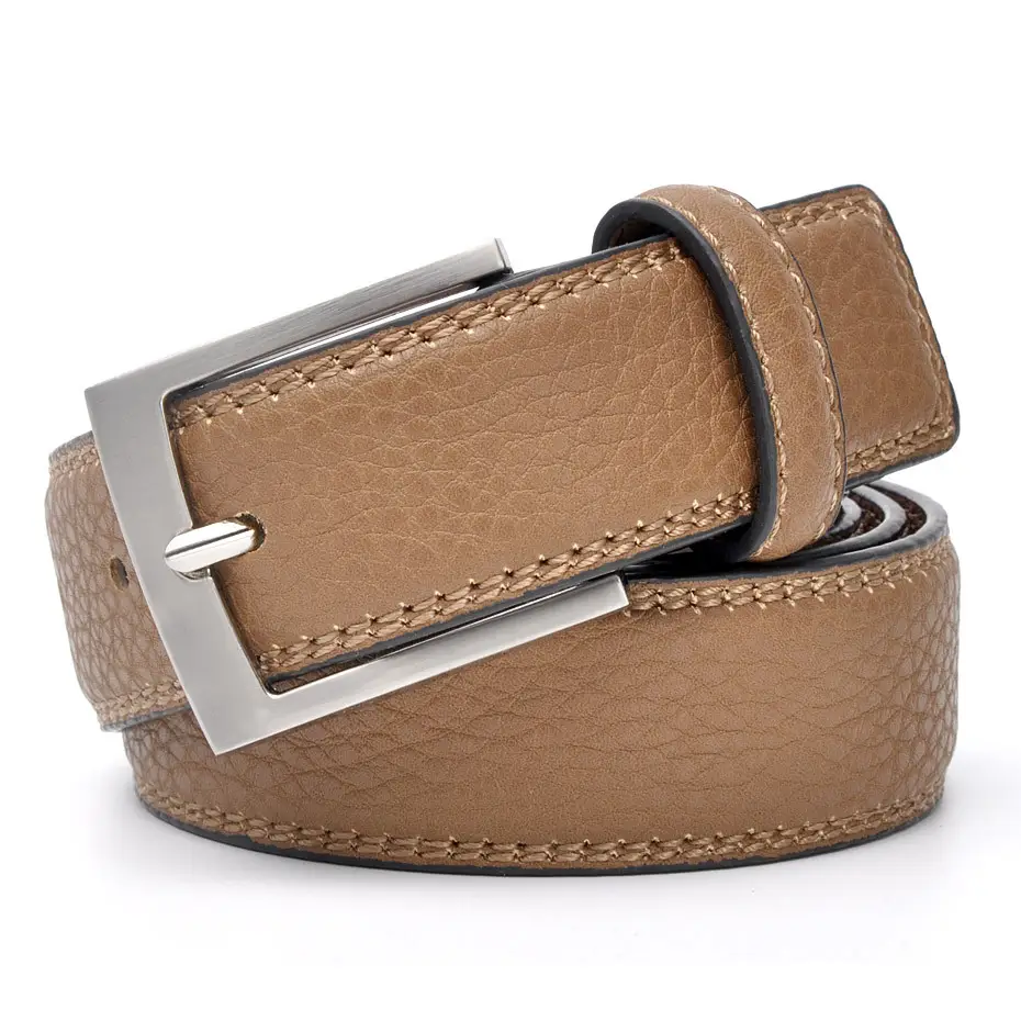 Men's Belt Lychee Pattern Pu Zinc Buckle 2026 - Image 3