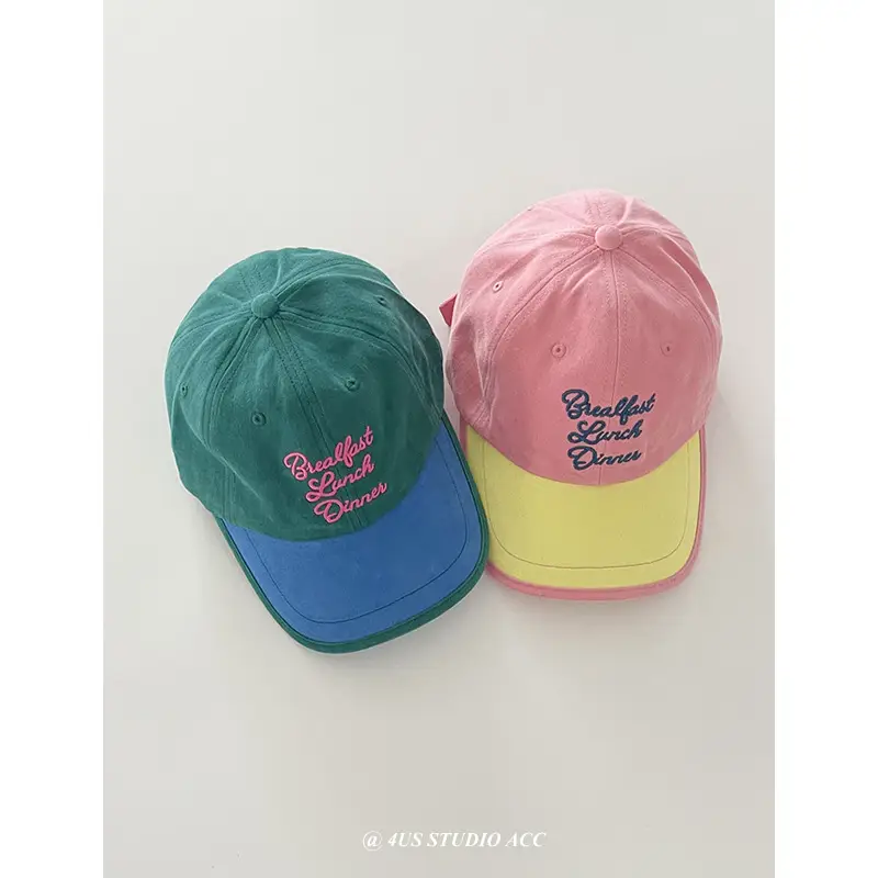 Vintage Brushed Cotton Women's Teal Blue Cap