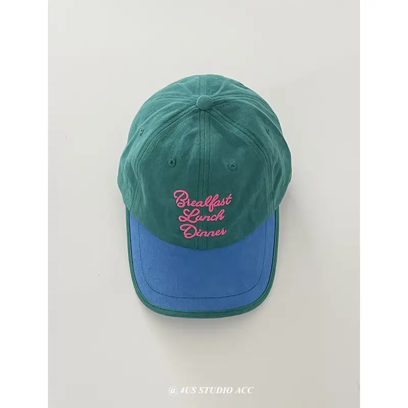 Vintage Brushed Cotton Women's Teal Blue Cap — feature 9