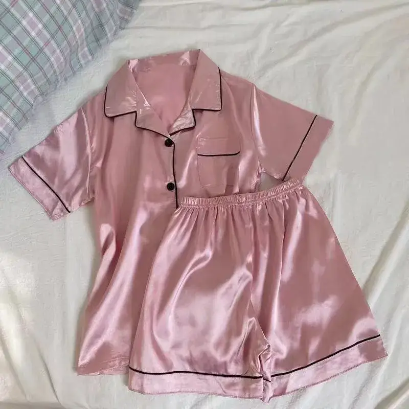 Pink Short Sleeve Shorts]