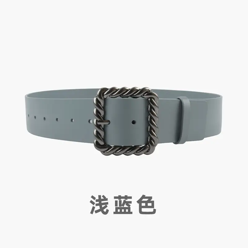 Women's Brown Genuine Leather Wide Belt 110cm