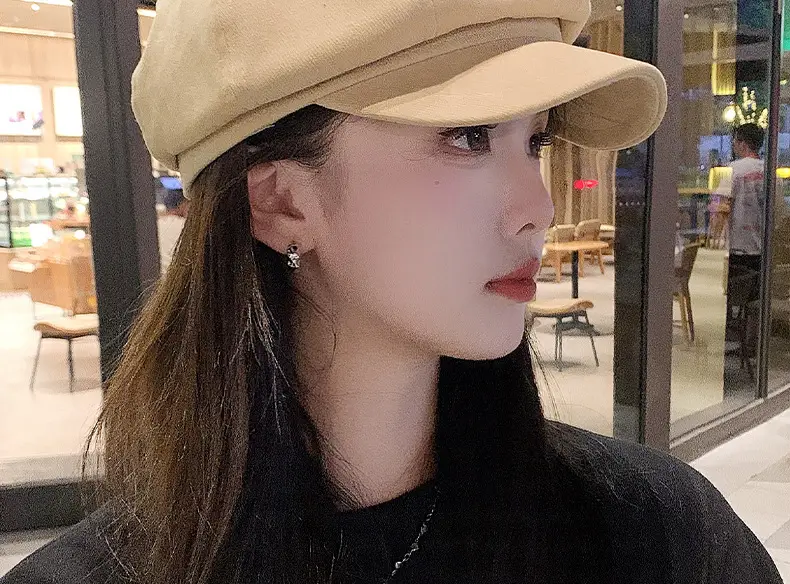 Women's Black Japanese Beret Hat for Summer Autumn — feature 18
