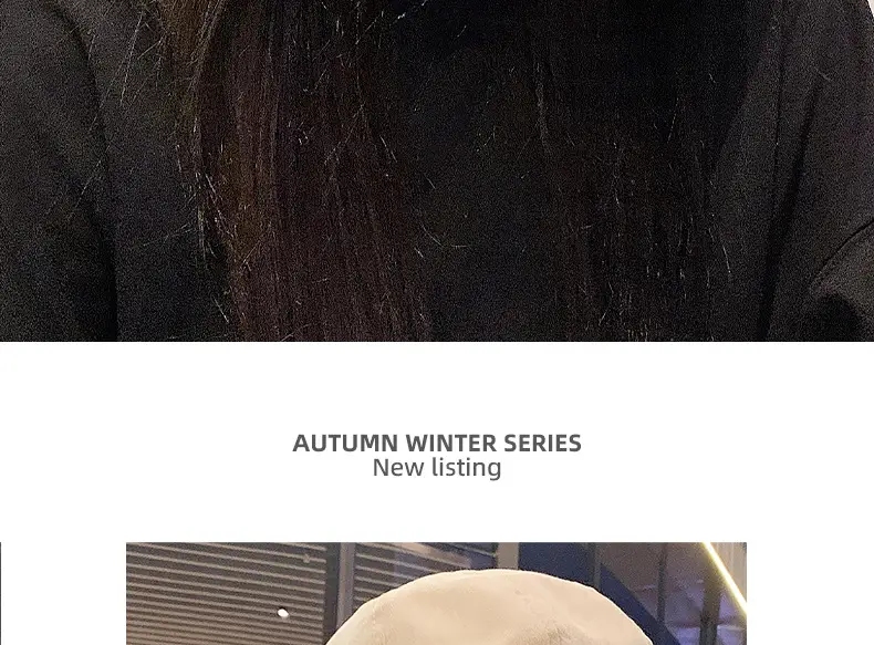 Women's Black Japanese Beret Hat for Summer Autumn — feature 19