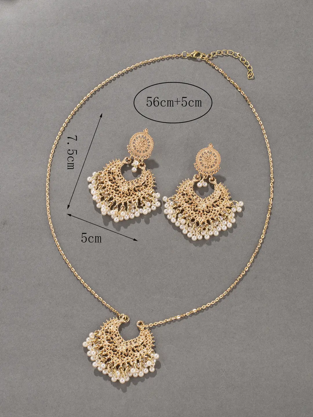 Cross-Border Vintage Bohemian Ethnic Style Earrings for Women, Elegant Hollow Heart-Shaped Studs, Long Bell-Shaped Indian Accessories