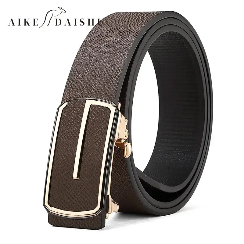 Men's Automatic Buckle Belt with Cowhide Strap - Image 8