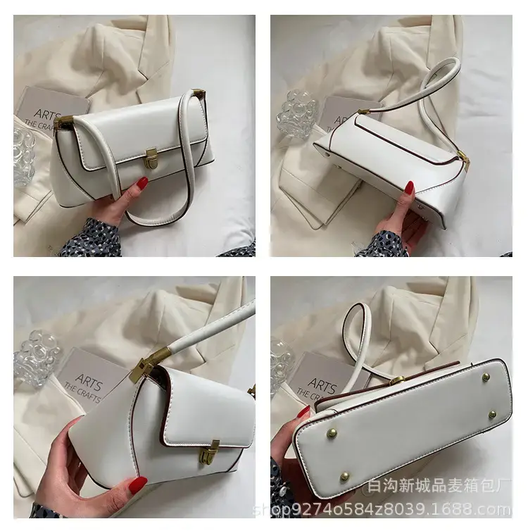 Women's White French Niche Shoulder Bag 2023 — feature 8