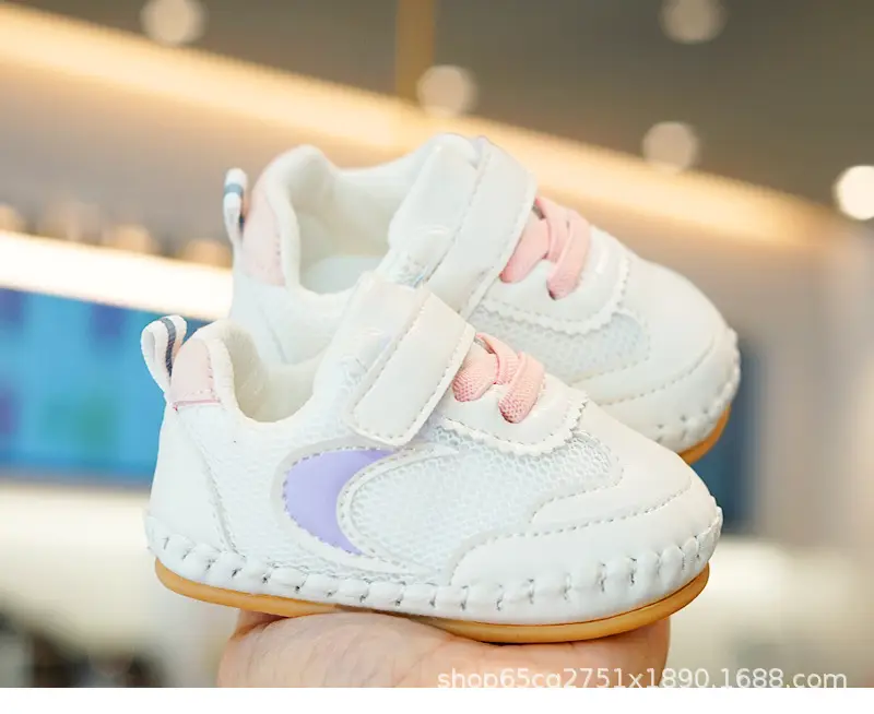 White Pink Toddler Shoes 0-1 Years Soft Bottom Non-Slip — feature 4