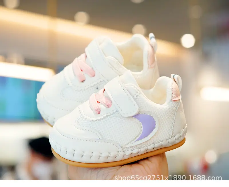 White Pink Toddler Shoes 0-1 Years Soft Bottom Non-Slip — feature 6