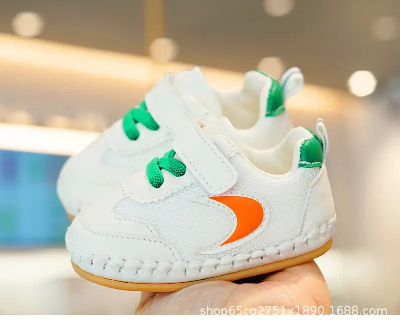 White Pink Toddler Shoes 0-1 Years Soft Bottom Non-Slip — feature 9
