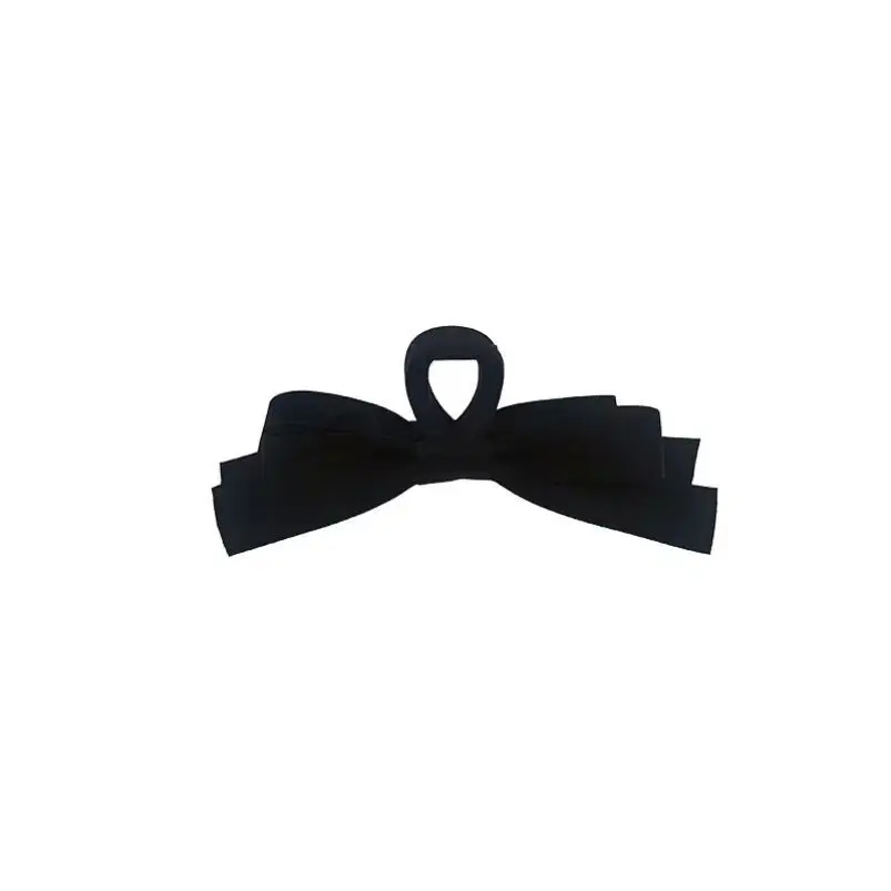 Black Bow Hair Clip for Women Large High-Level Hair