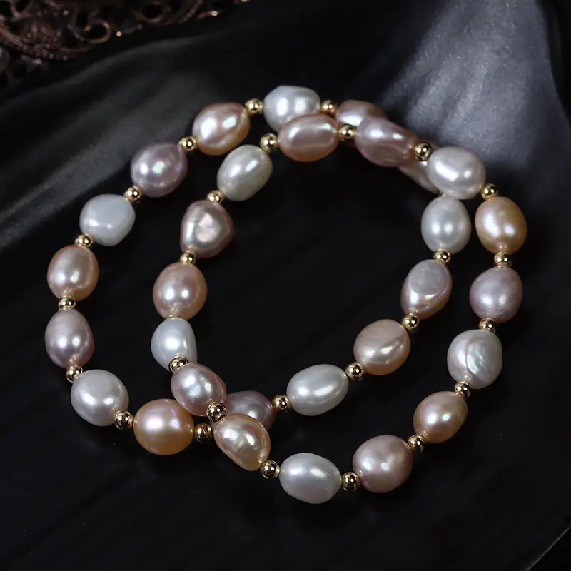 Nude Pearl Bracelet Baroque Retro Design - Image 3