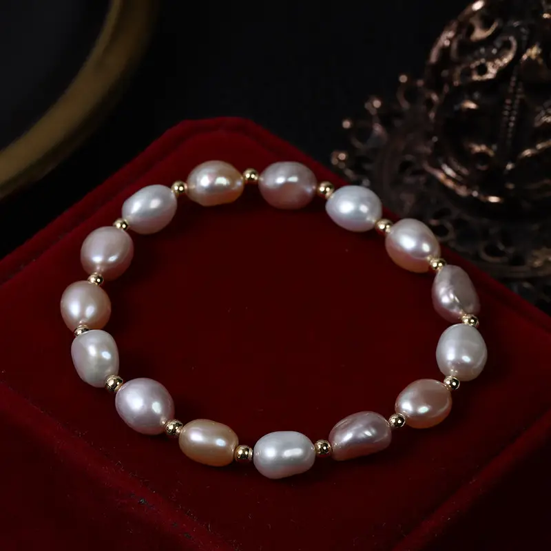 Nude Pearl Bracelet Baroque Retro Design - Image 4