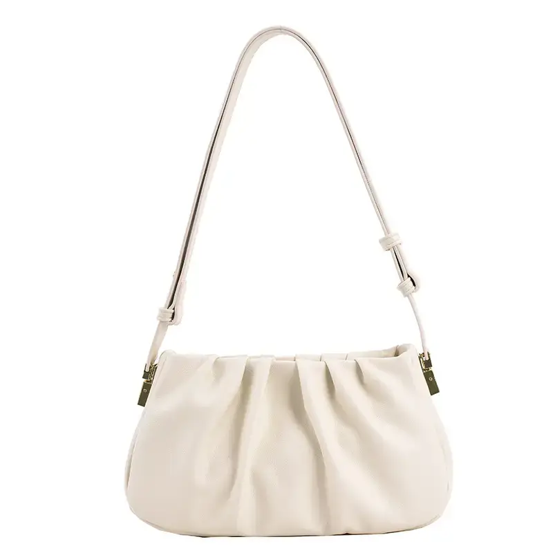 Black Retro Folded Shoulder Bag for Women - Image 9