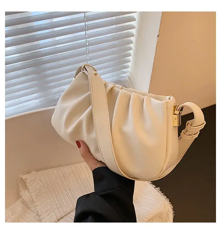 Black Retro Folded Shoulder Bag for Women — feature 27