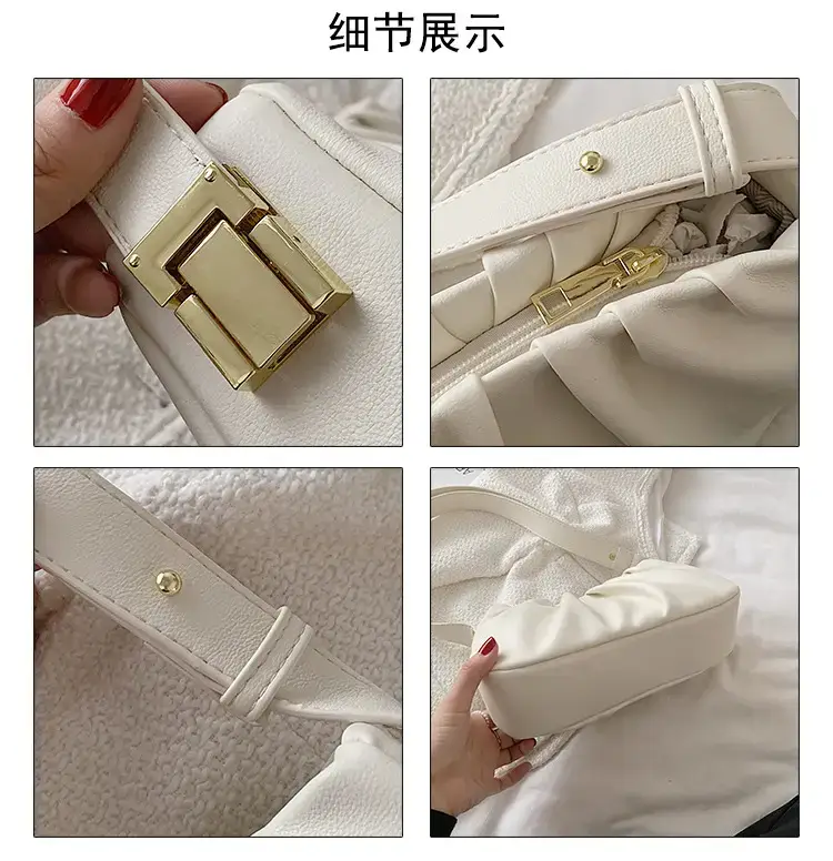 Black Retro Folded Shoulder Bag for Women — feature 4