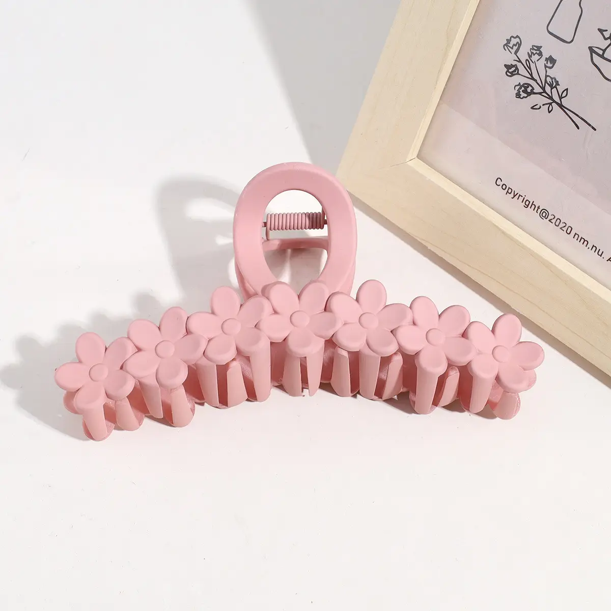 Pink Flower Hair Clip 13cm Large Easy Apply — feature 11