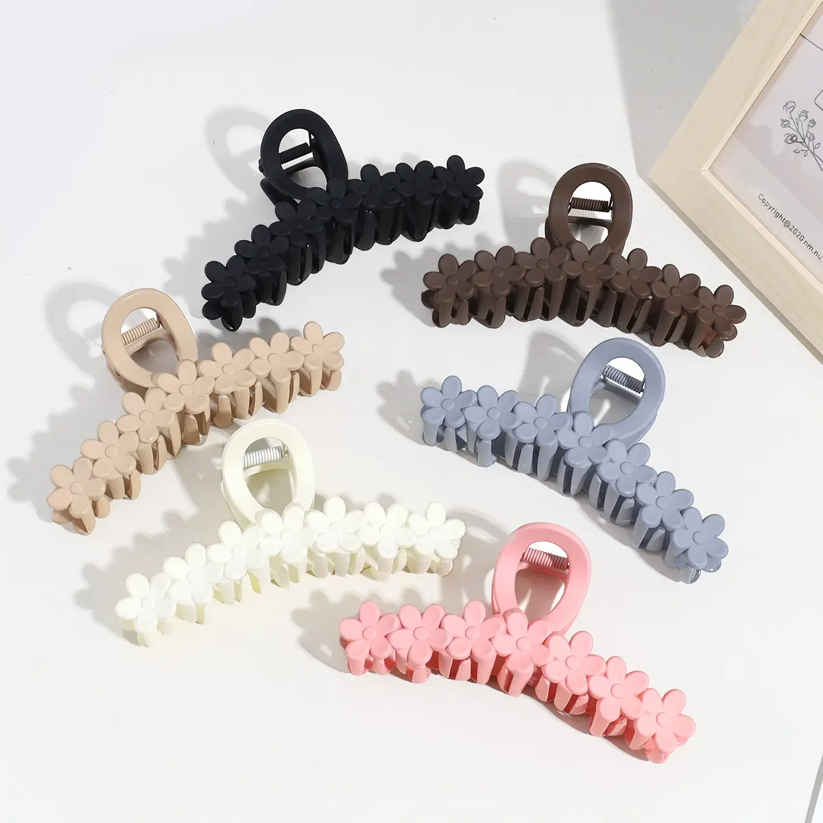 Pink Flower Hair Clip 13cm Large Easy Apply — feature 4