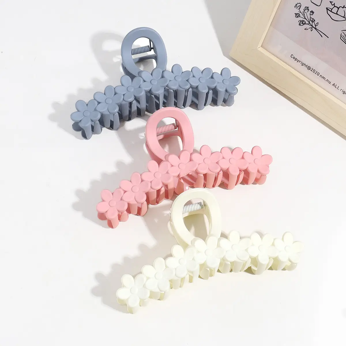 Pink Flower Hair Clip 13cm Large Easy Apply — feature 5