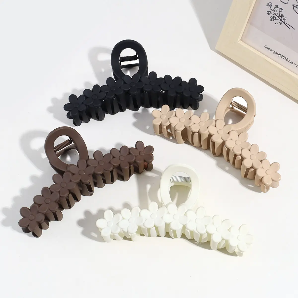 Pink Flower Hair Clip 13cm Large Easy Apply — feature 6