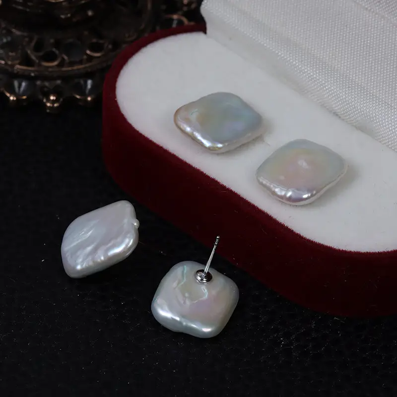 Retro Baroque Pearl Earrings S925 Sterling Silver - Image 4