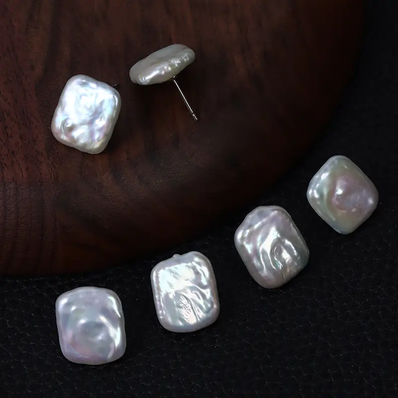 Retro Baroque Pearl Earrings S925 Sterling Silver - Image 5