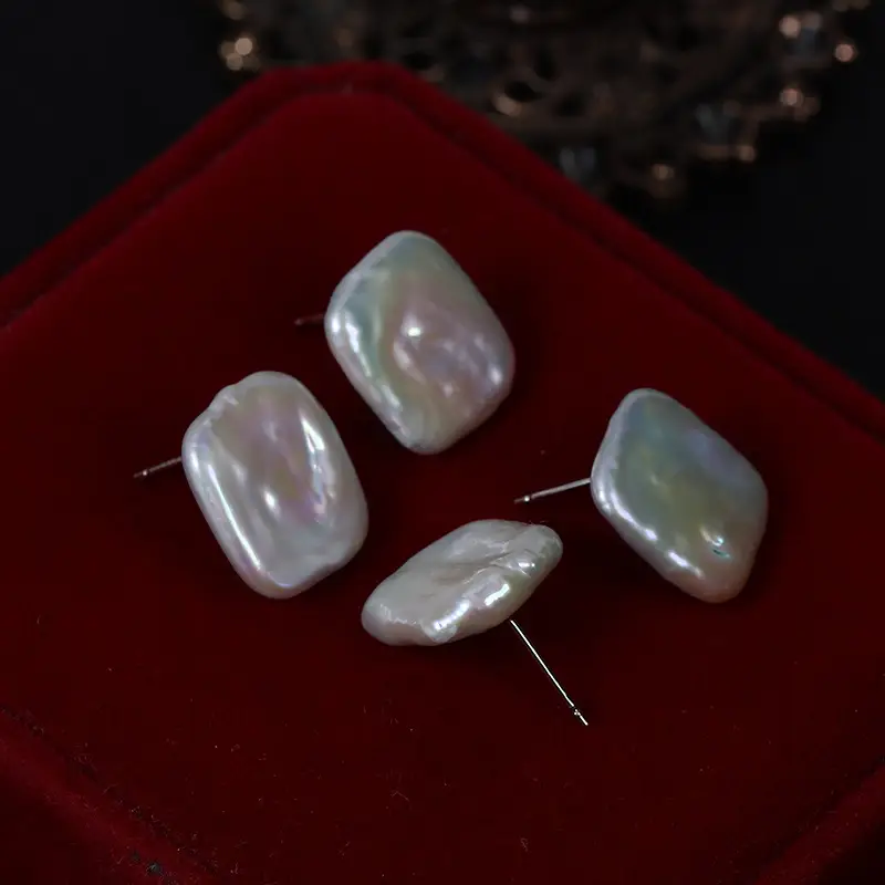 Retro Baroque Pearl Earrings S925 Sterling Silver - Image 6