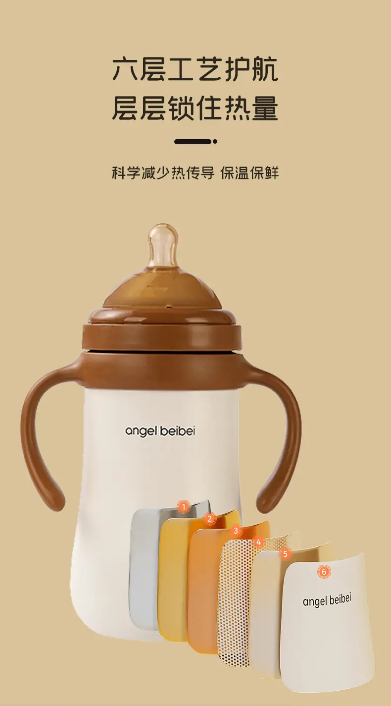New 316 Stainless Steel Insulation Children's Bottle Multi-use Straw Water Cup Going Out Anti-choking Newborn Baby Learn to Drink Cup — feature 3