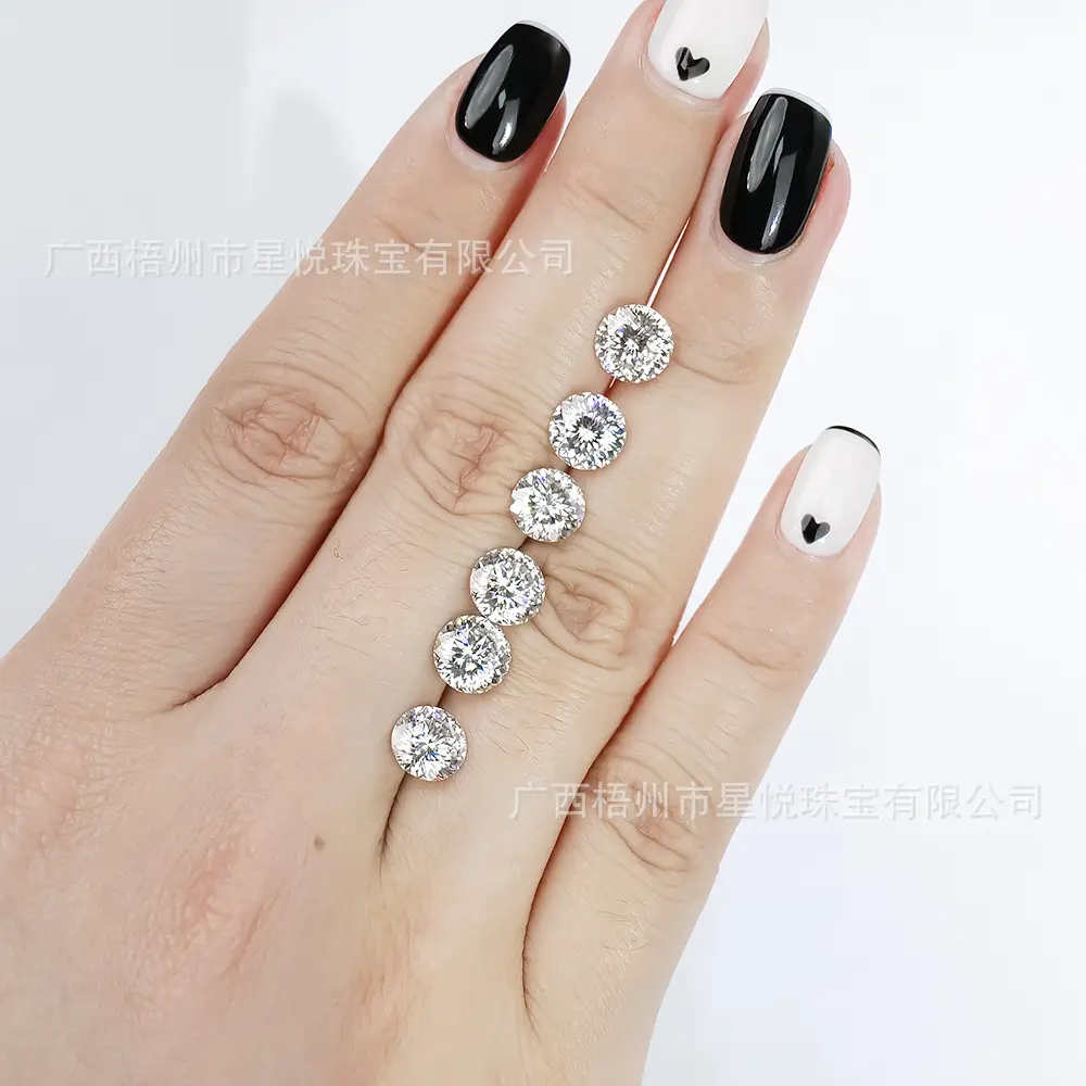 100-Facet Cut Moissanite Diamonds Round 1-3 Carat - Image 4