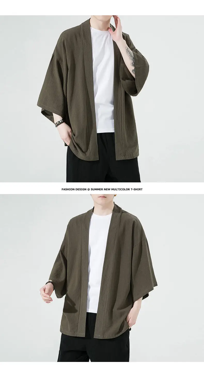 2023 Men Grey Chinese Style Cardigan Large — feature 10