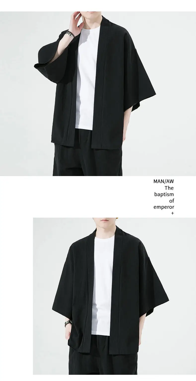 2023 Men Grey Chinese Style Cardigan Large — feature 22