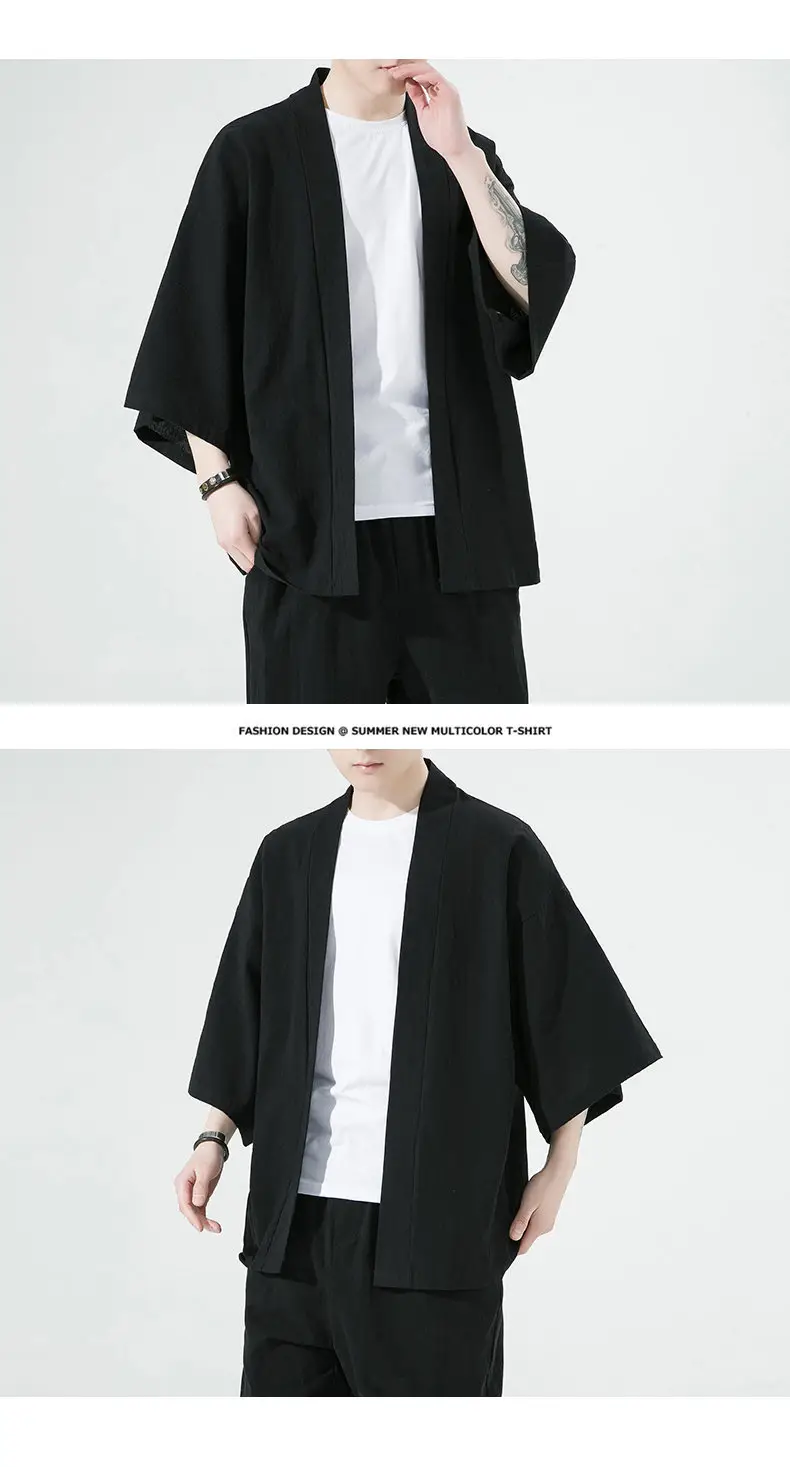2023 Men Grey Chinese Style Cardigan Large — feature 23