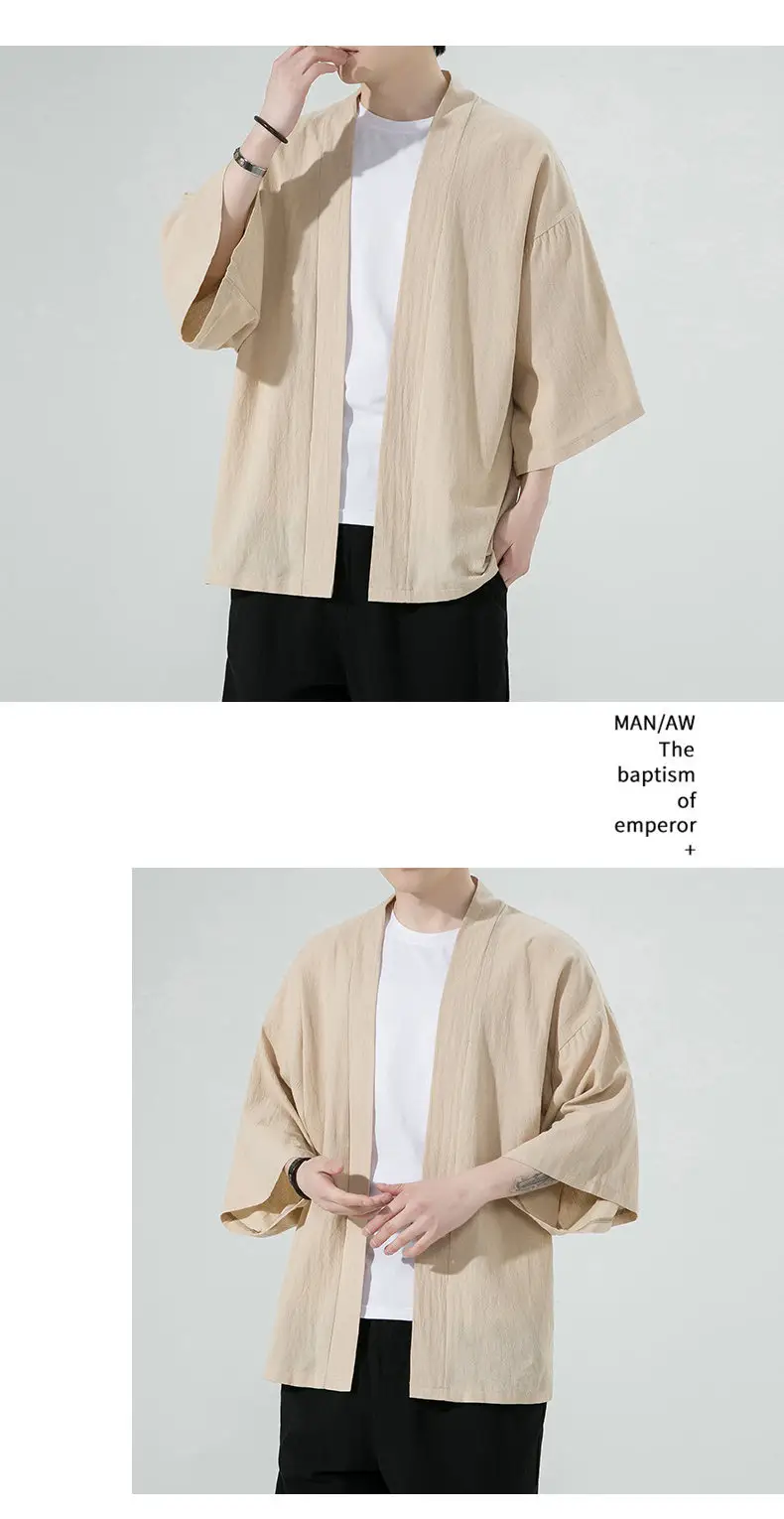2023 Men Grey Chinese Style Cardigan Large — feature 4