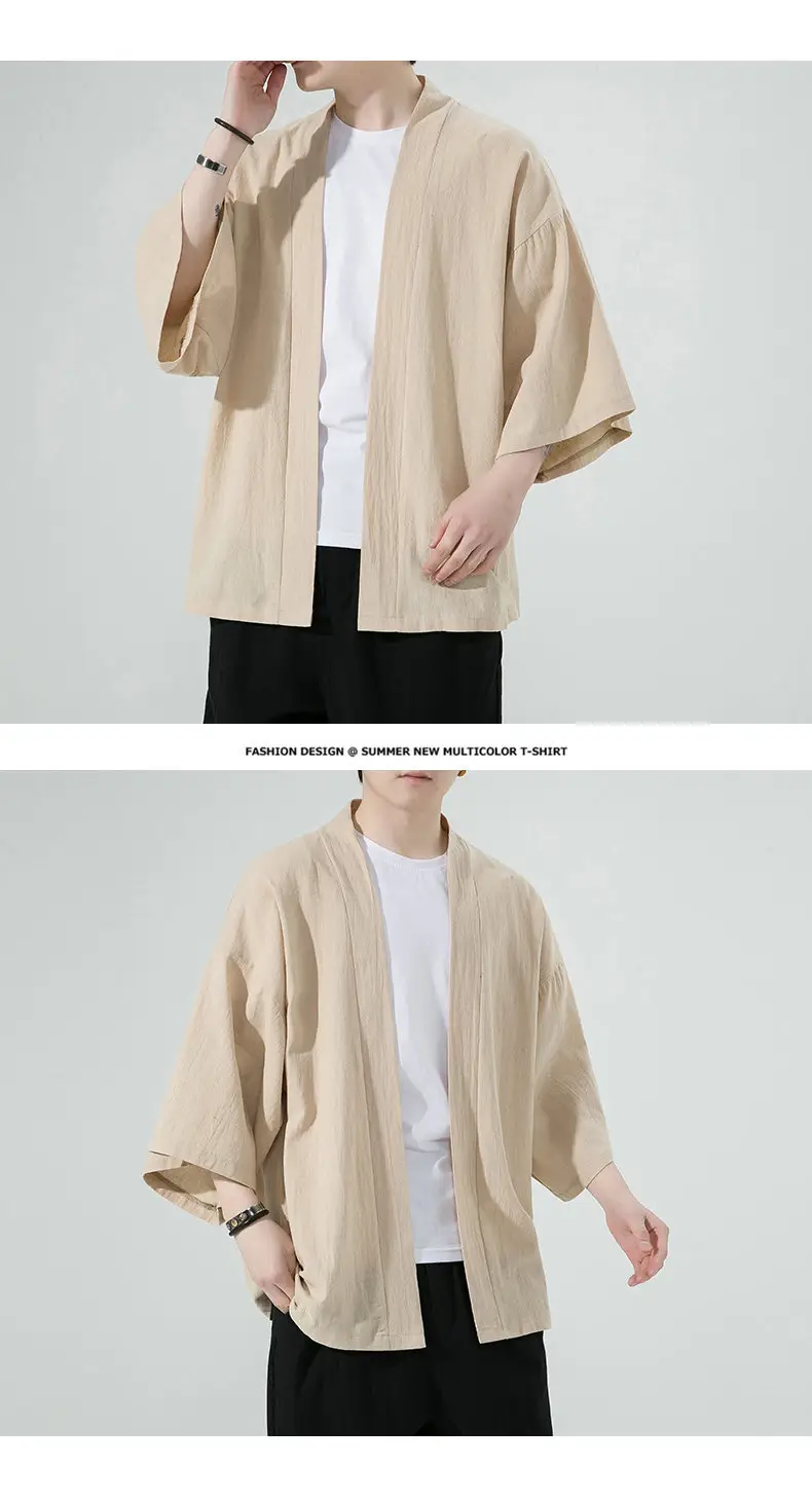 2023 Men Grey Chinese Style Cardigan Large — feature 5