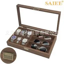Black Walnut 8-Digit Glasses Storage Box — feature 7