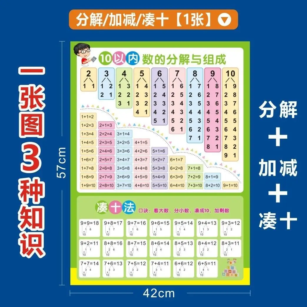 小学一年级上册数学学习单 10以内加减 20 张贴纸 — feature 6