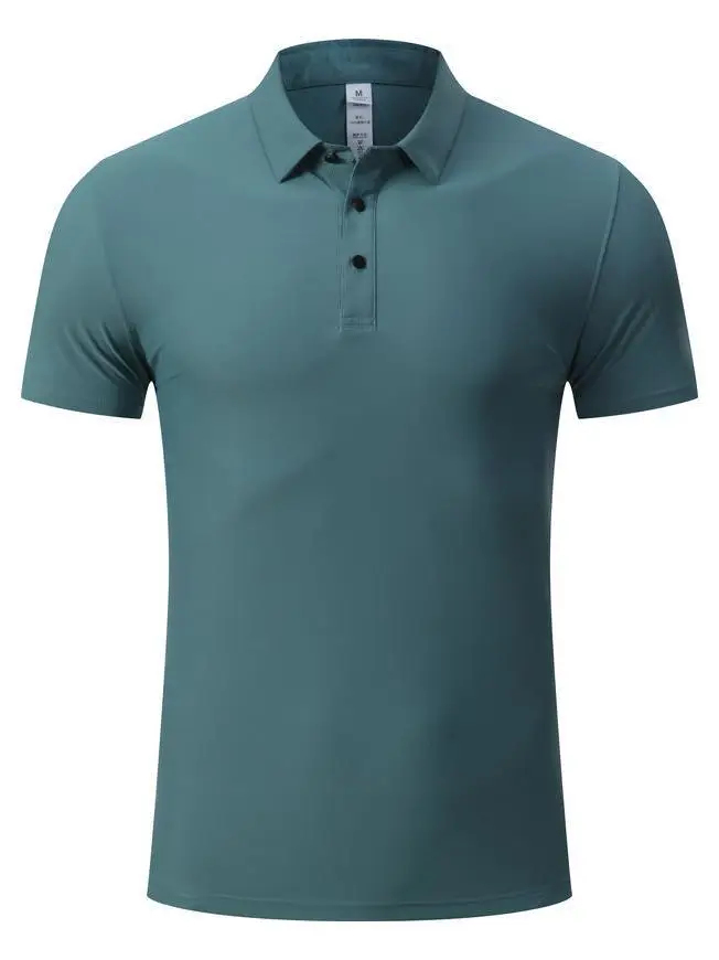 Men's Black Polo Shirt Large Size Summer Ice Silk Traceless - Image 6