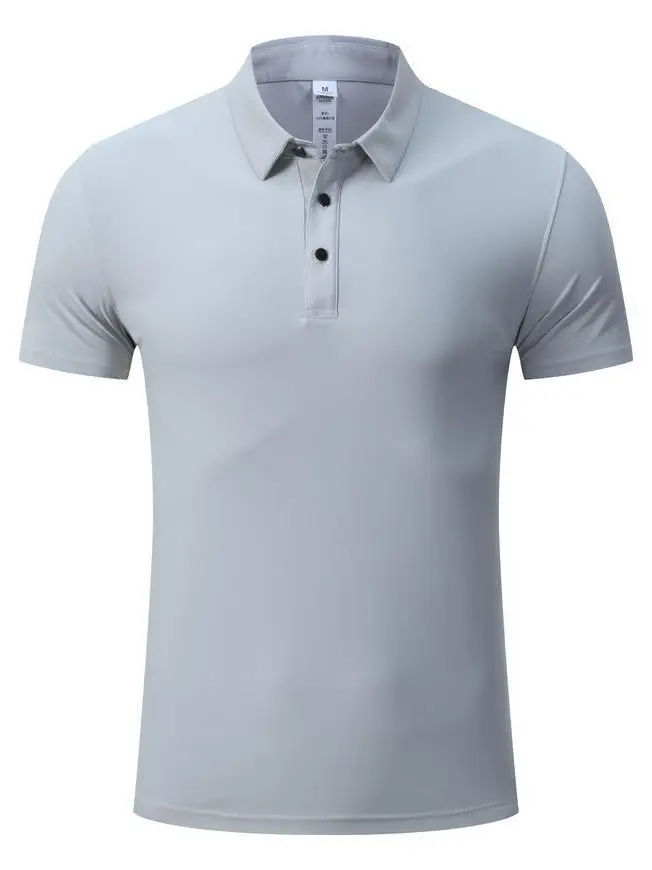 Men's Black Polo Shirt Large Size Summer Ice Silk Traceless - Image 9
