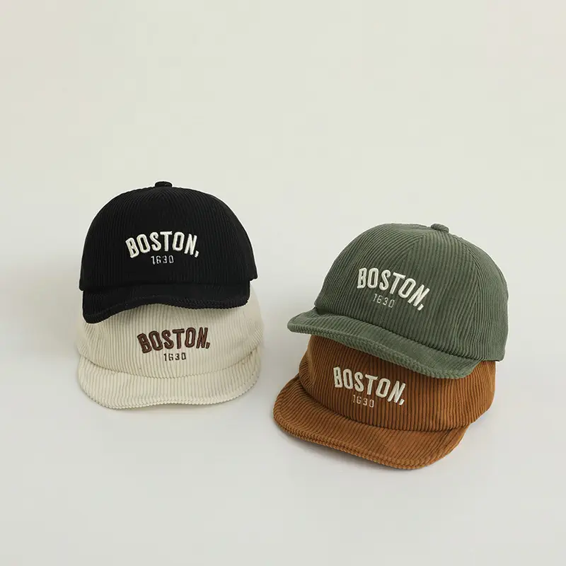 Boston Embroidered Baby Cap Autumn Winter New Ins