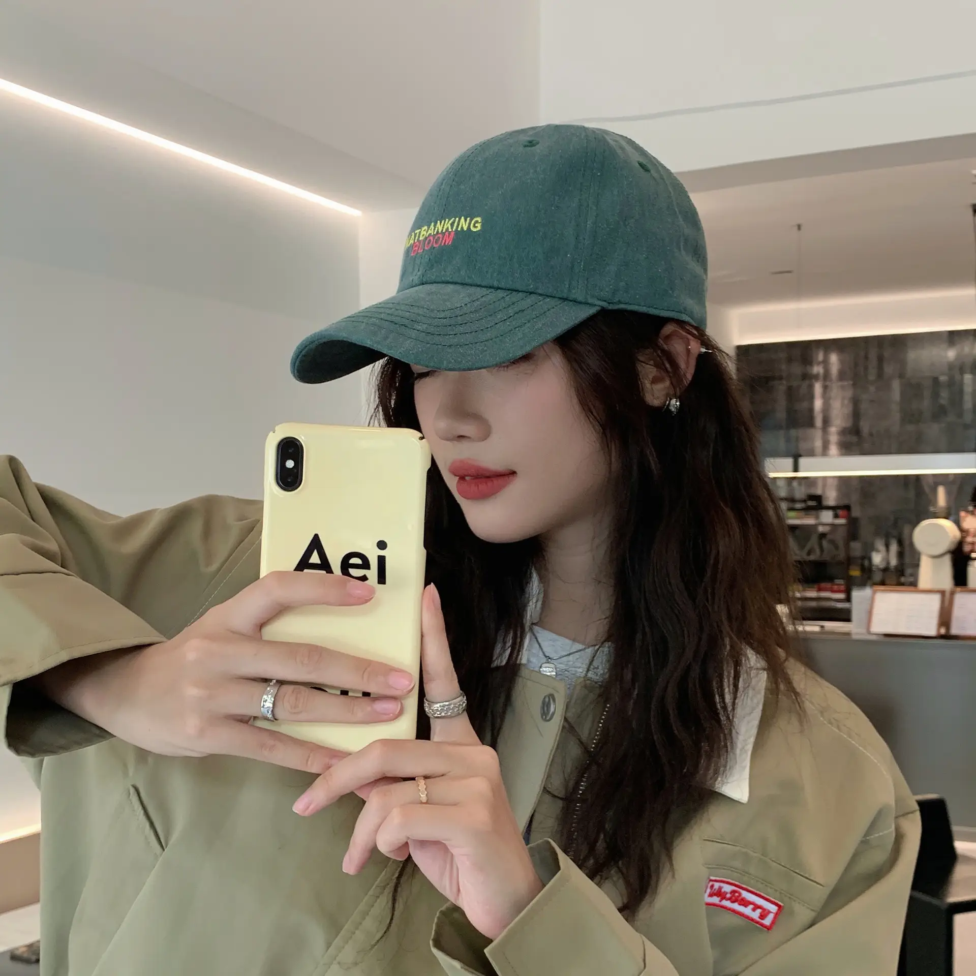 Pink Korean Style Baseball Cap with New Letter Embroidery - Image 7