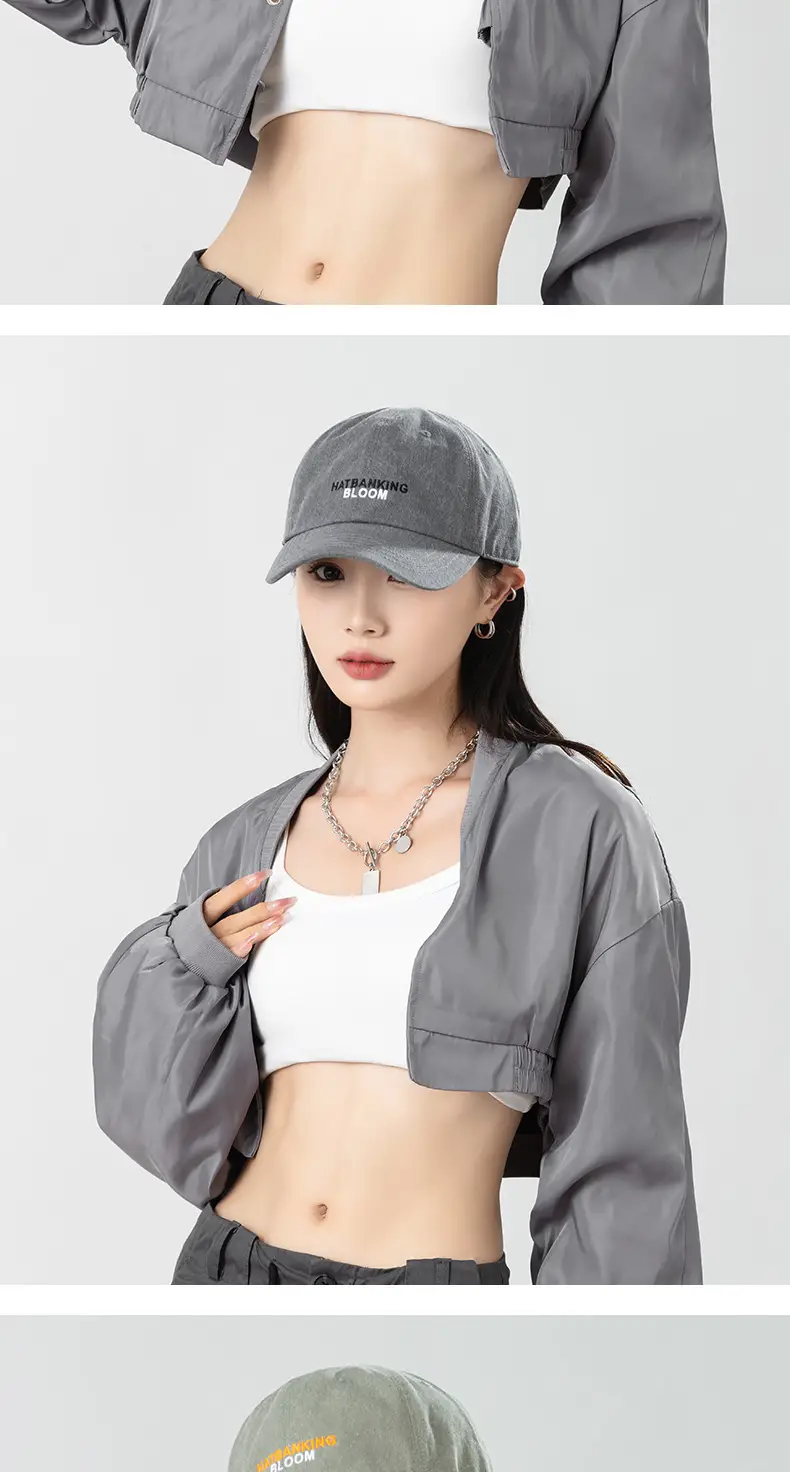 Pink Korean Style Baseball Cap with New Letter Embroidery — feature 10