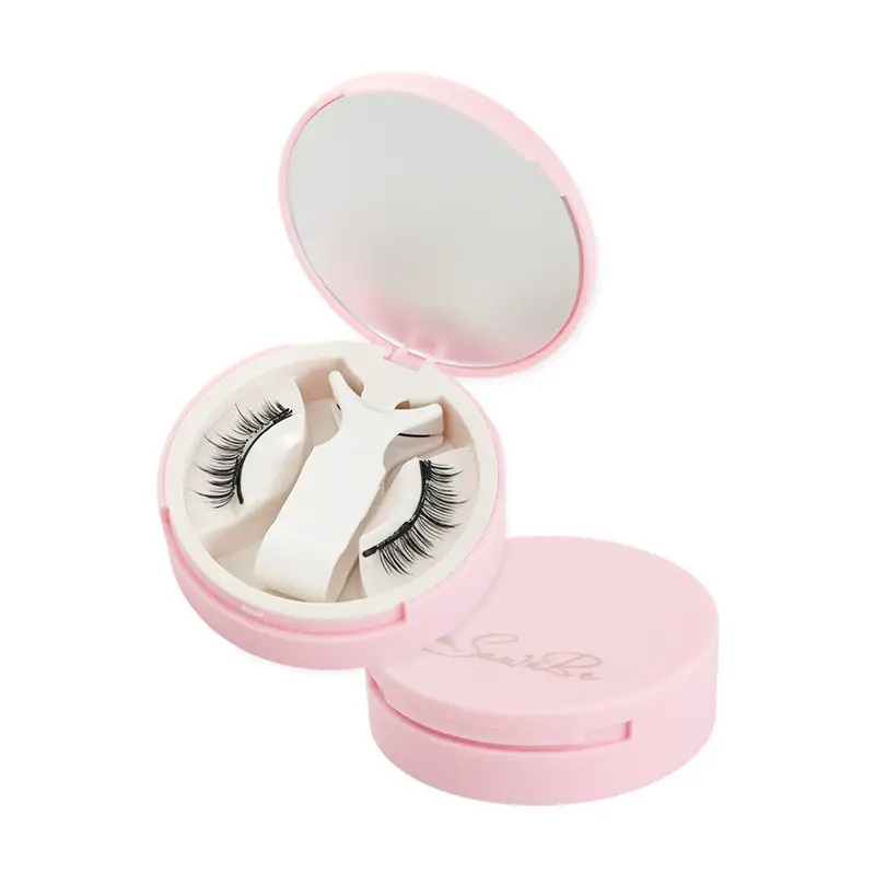 Magnetic Suction False Eyelashes Clip Set Pink